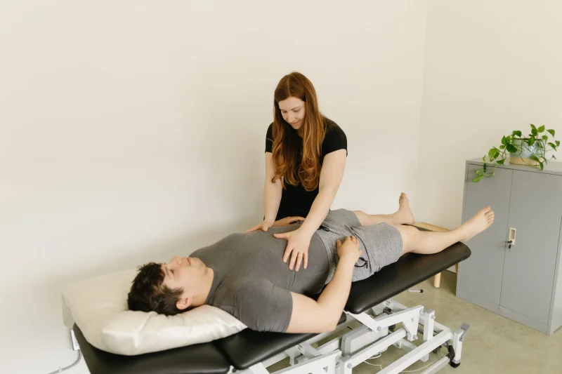 Lymphatic drainage massage therapy to reduce swelling at At Ease Physio in South Surrey