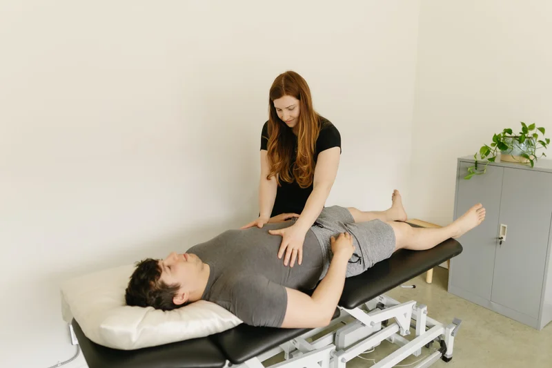Lymphatic drainage massage therapy to reduce swelling at At Ease Physio in South Surrey
